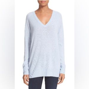 Equipment 'Asher' V-Neck Cashmere Sweater in Periwinkle. Size M.